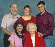 Patty Rubino-Brunetti with her family and her 97 year old mother, 2006